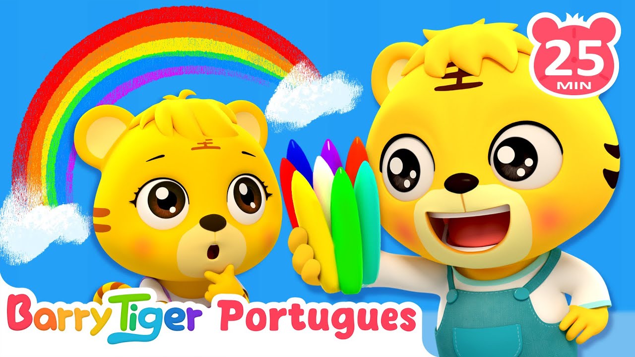 🌈 Canção do Arco-Íris | Aprendendo as Cores! | Canções Infantis | BarryTiger