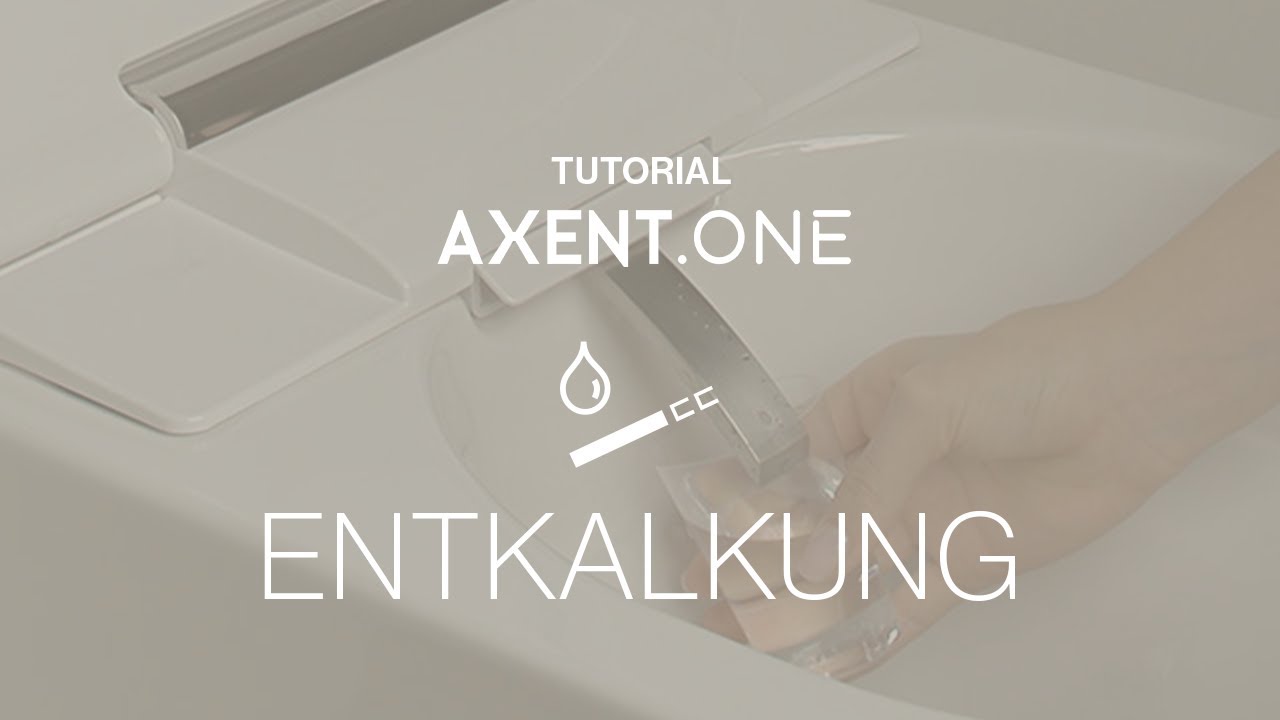 Wie entkalke ich das neue Modell von AXENT.ONE / AXENT.ONE Plus Dusch-WC?