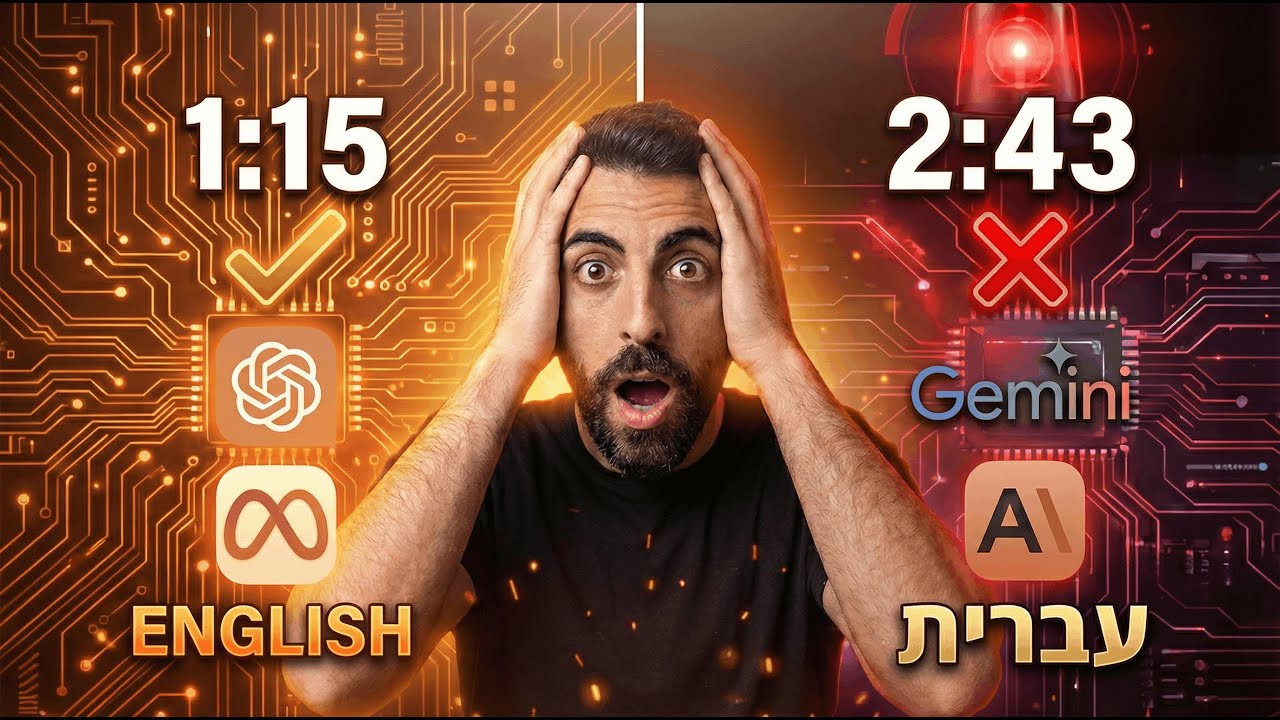 למה הפסקתי לכתוב ל-AI בעברית?🇮🇱 (המספרים נחשפים)