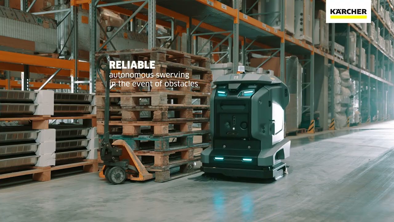 Kärcher KIRA B 50: Robot Aspirapolvere, Lavasciuga Pavimenti Professionale, Aspira, Lava, Asciuga