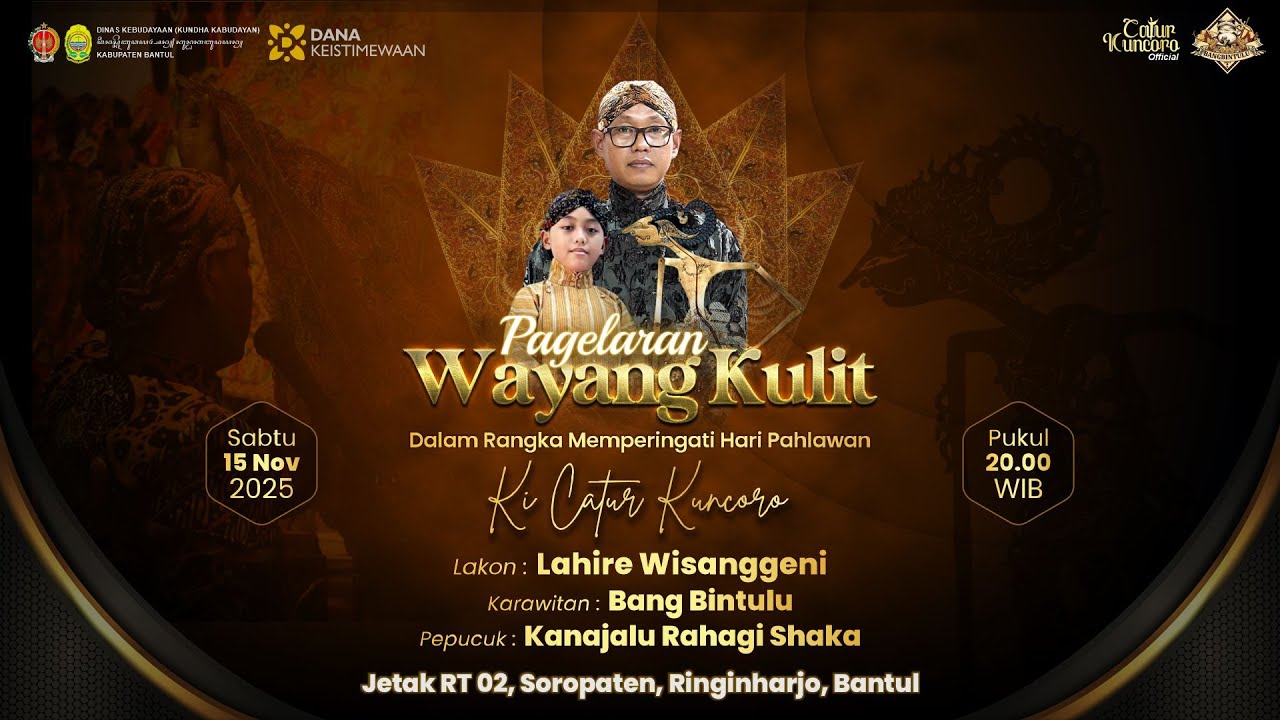 #LIVE Wayang Kulit Ki Catur Kuncoro - Lahire Wisanggeni [ Ringinharjo - Bantul ]
