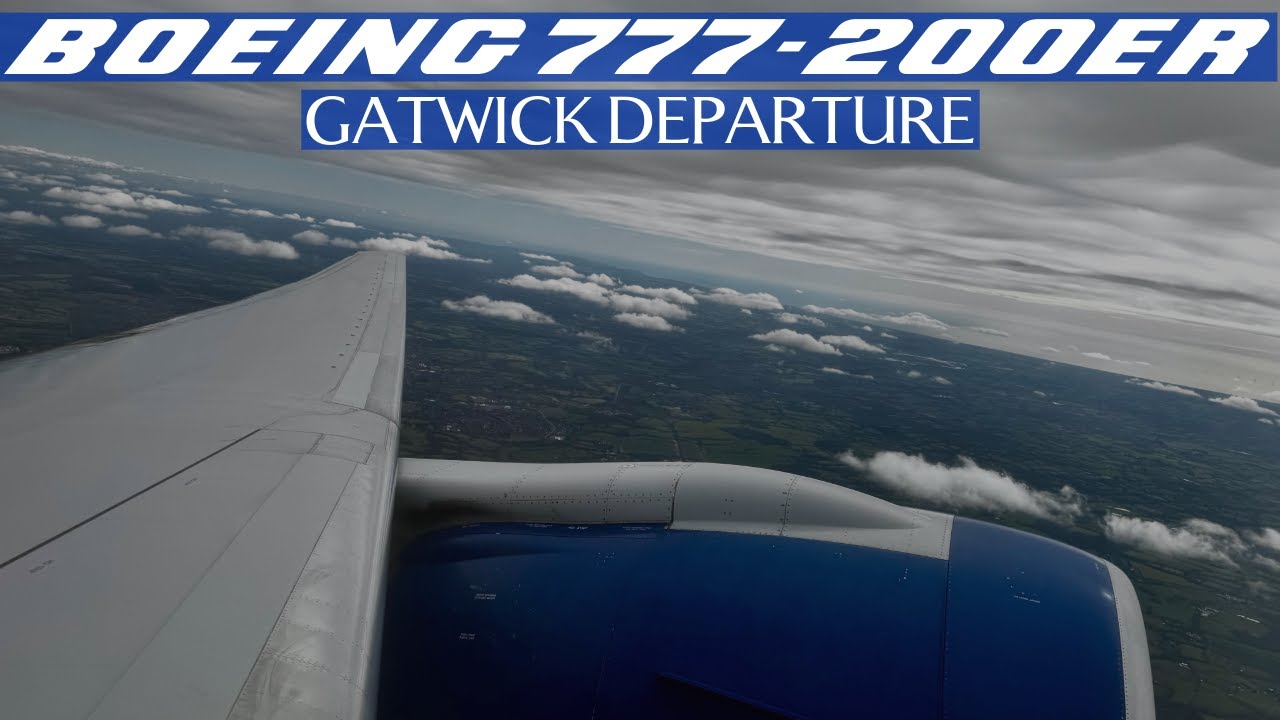 British Airways Boeing 777 Departure From Gatwick