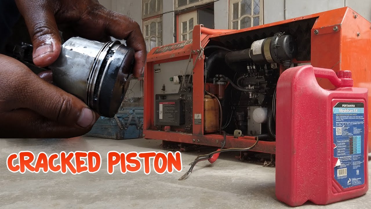 Overhaul Engine Kubota Generator Set 8000 Watt - [ Cracked Piston ] Restoration