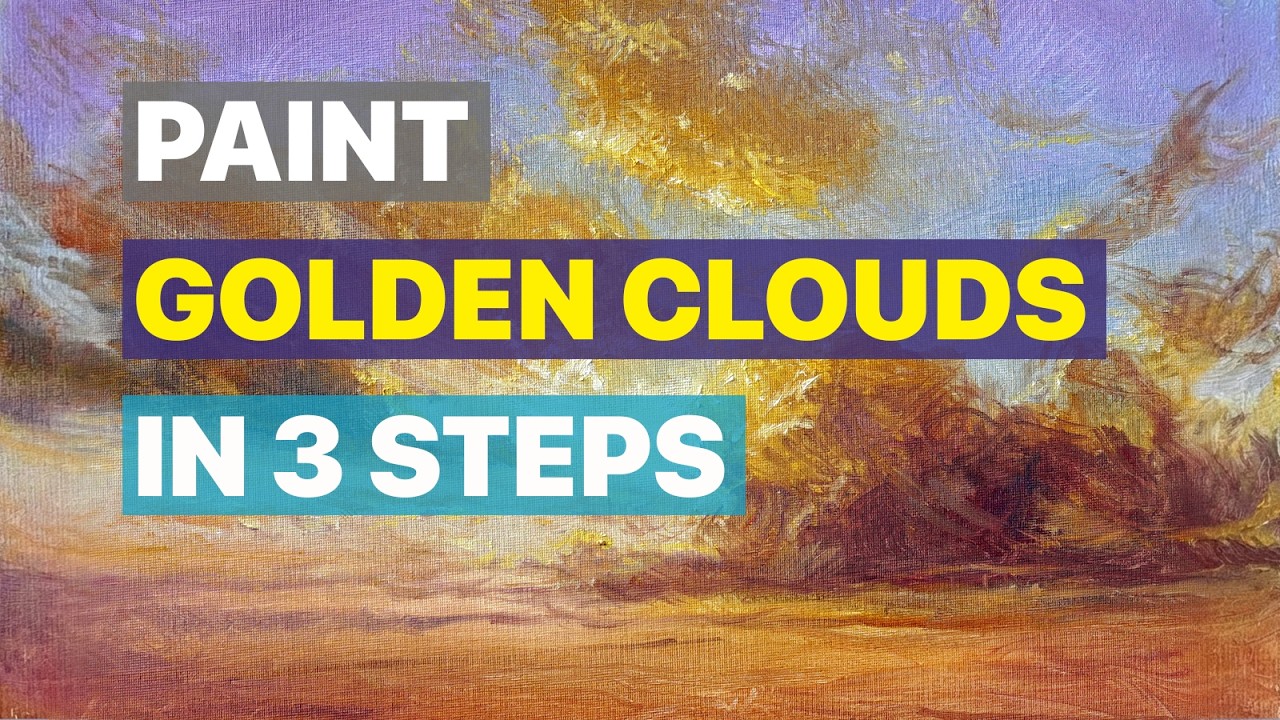 Paint Stunning Golden Clouds | Anyone Can!