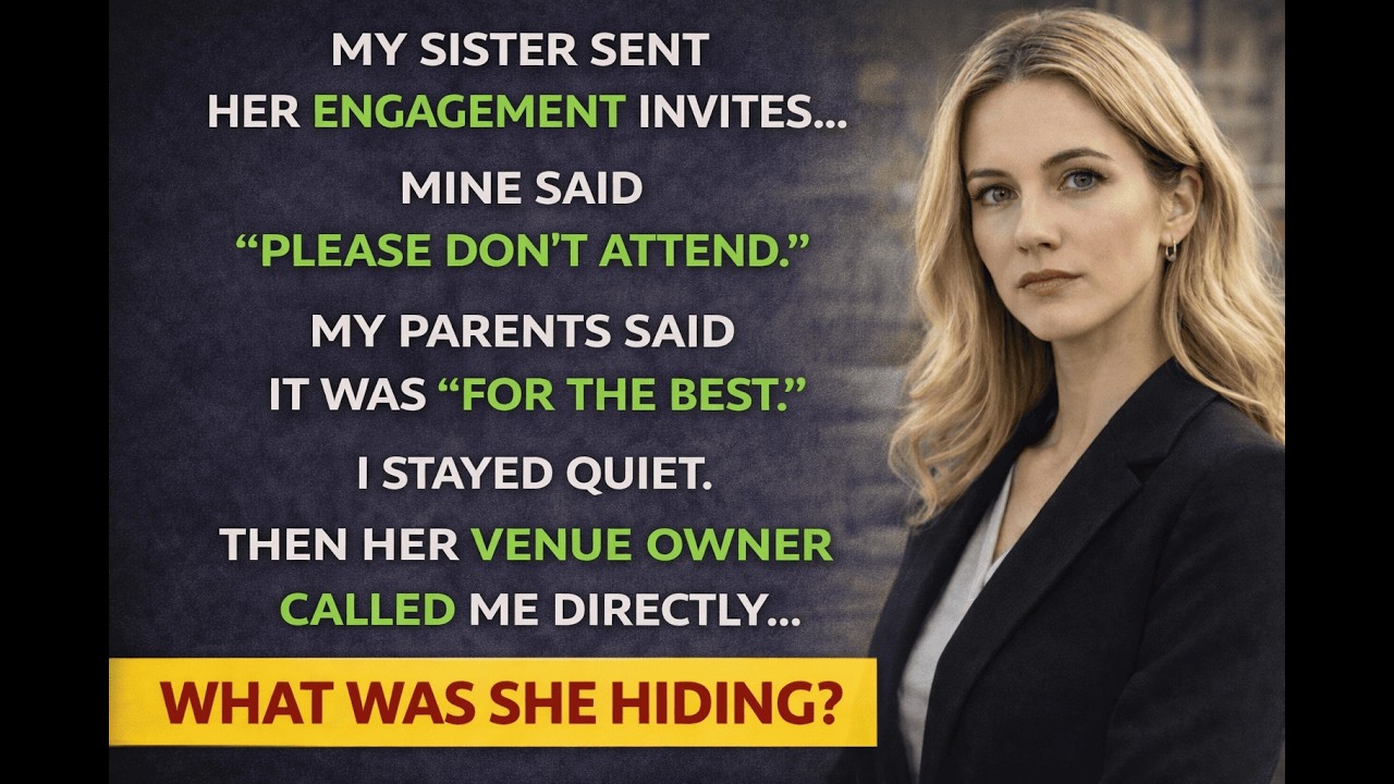 My Sister Asked Me Not to Attend Her Engagement Party… Then Her Venue Owner Called