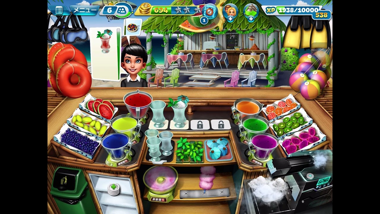 Paradise Cocktail Bar  30 ⭐️⭐️ 　cooking fever クッキングフィーバー
