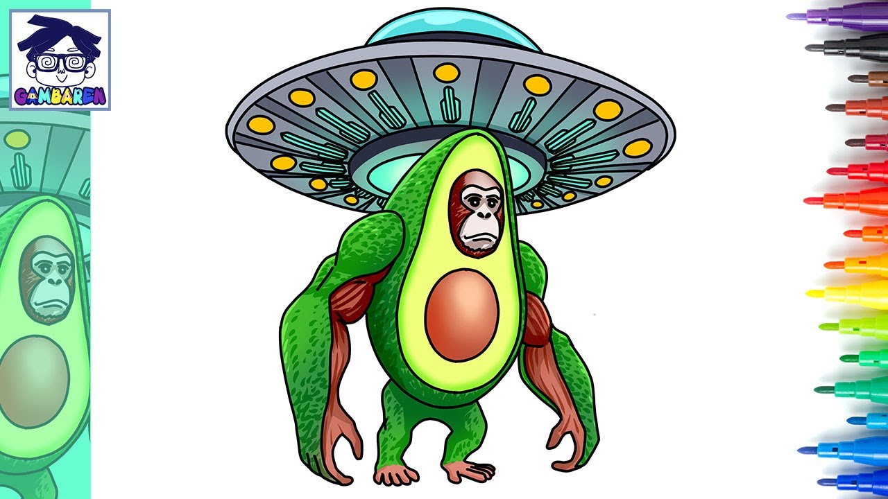 Cara Menggambar ANOMALY ABANONO CHIMPANZINONO | Anomali | Italian Brainrot Animals | Meme | easy