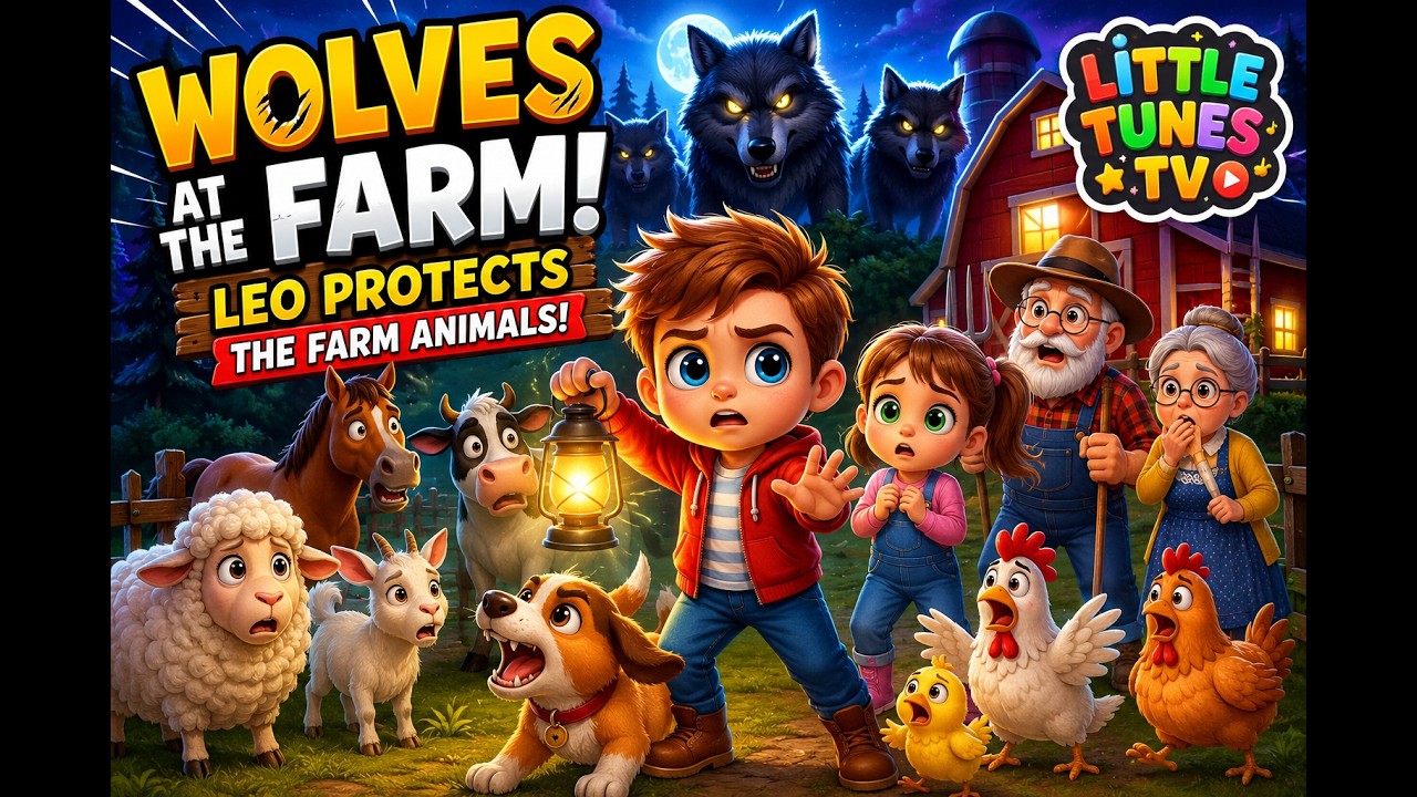 🐺 Wolf Attack at Grandpa&rsquo;s Farm! 🌾 Leo Protects the Farm Animals | Kids Adventure