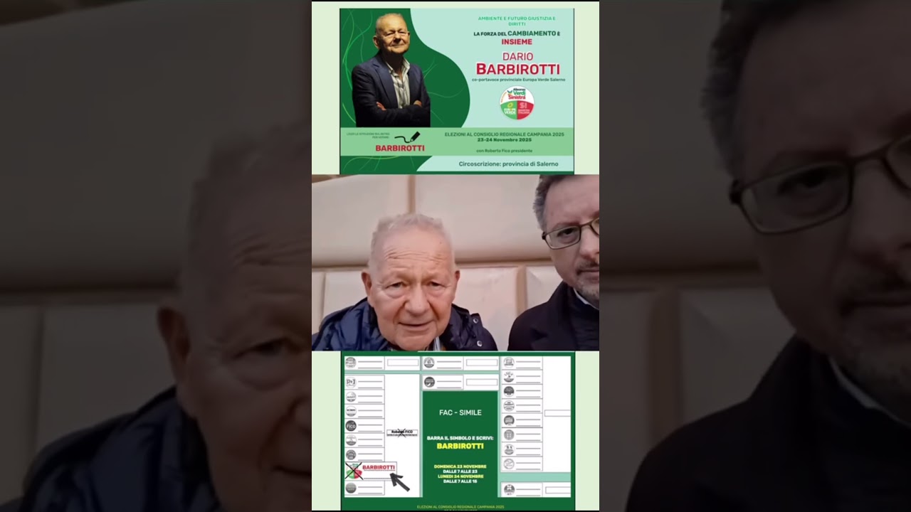 Europa Verde Salerno  - Un messaggio chiaro da Francesco Emilio Borrelli  (20.11.25)