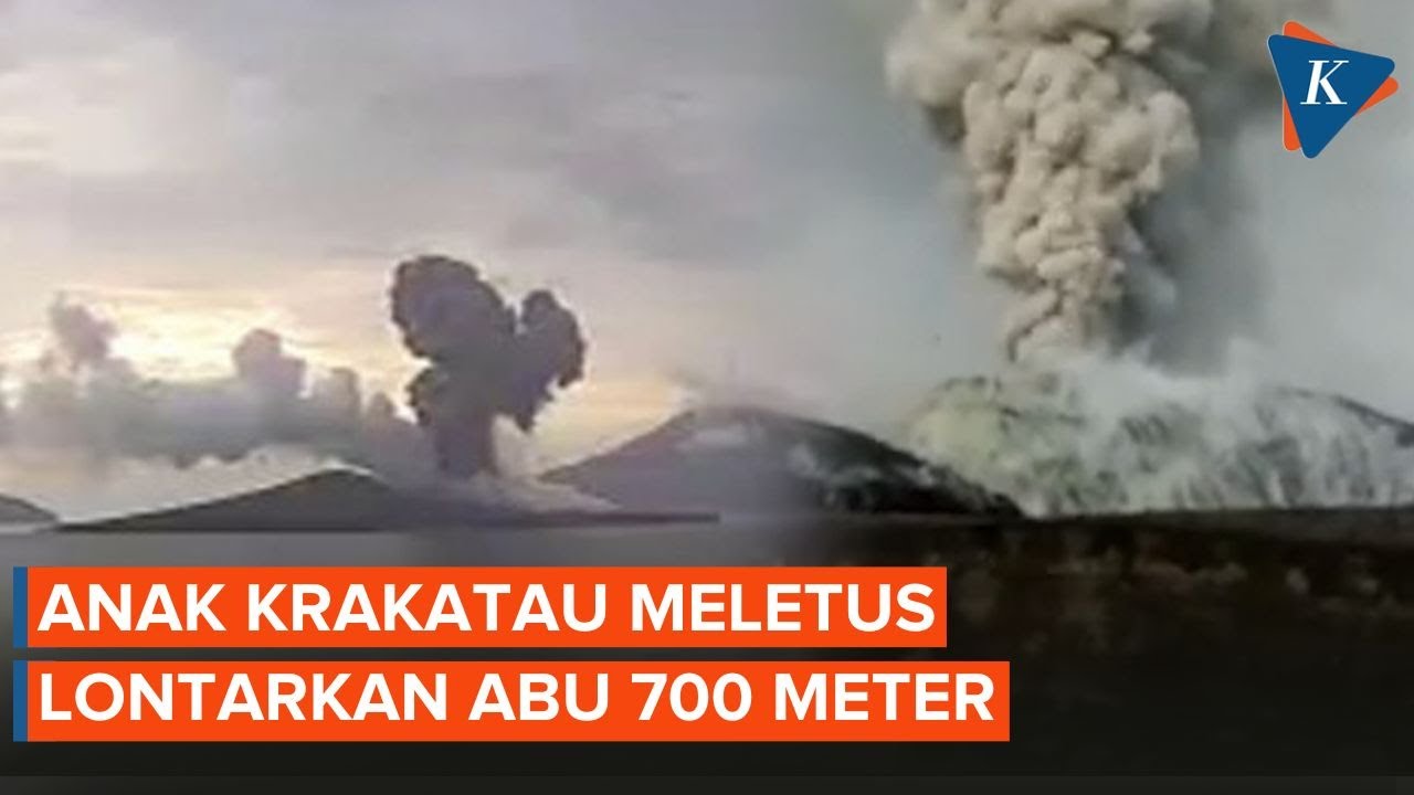 Gunung Anak Krakatau Meletus 41 Detik, Ciptakan Kolom Abu Hitam Tebal