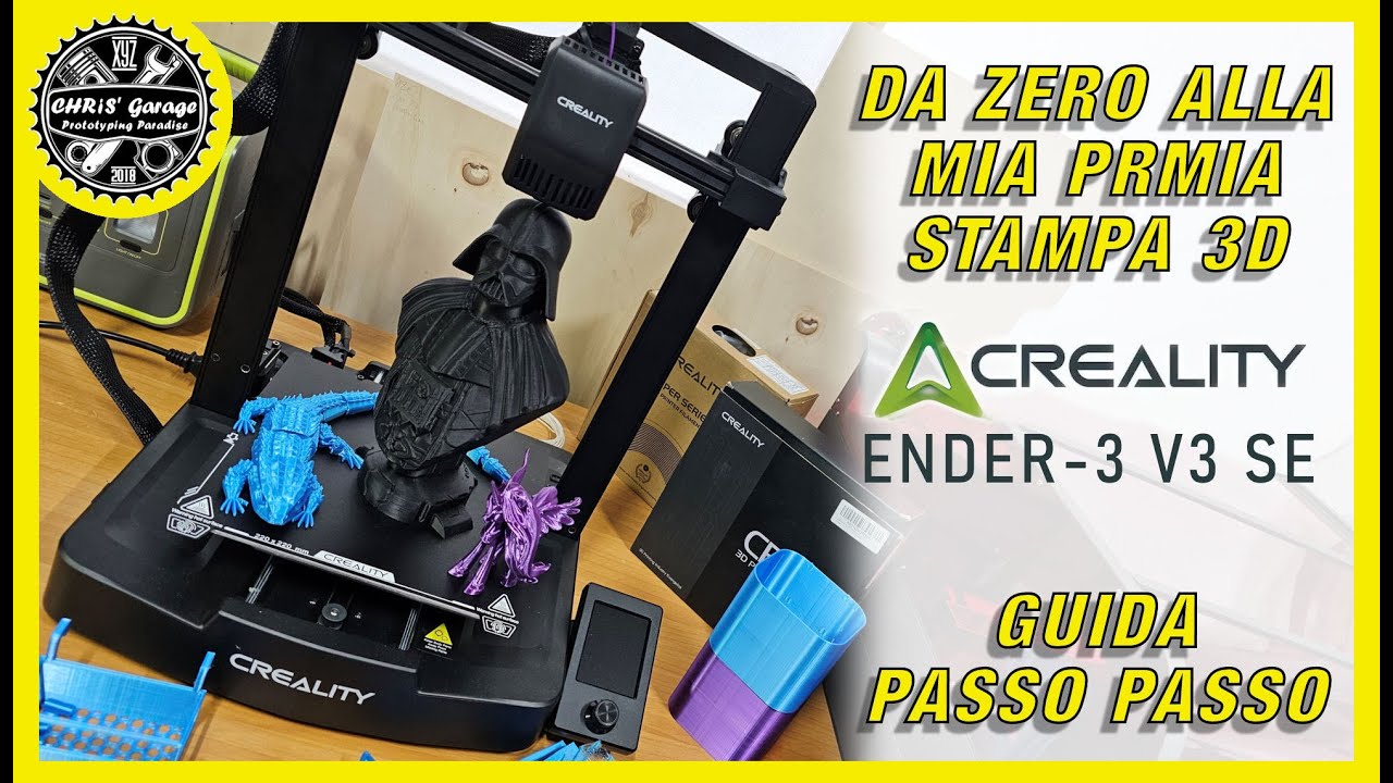 ENDER-3 V3 SE: Unboxing, Montaggio e prime stampe. Più facile del previsto, guida passo passo