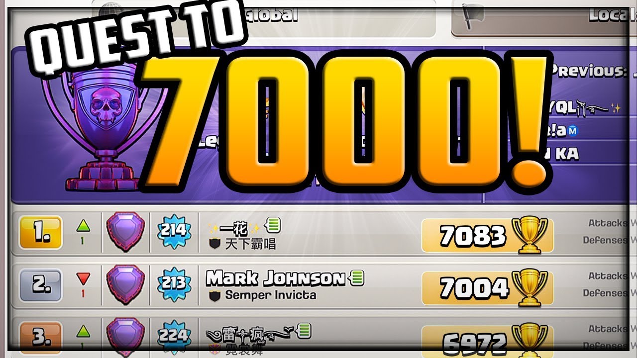 The QUEST to 7000 Trophies in Clash of Clans!