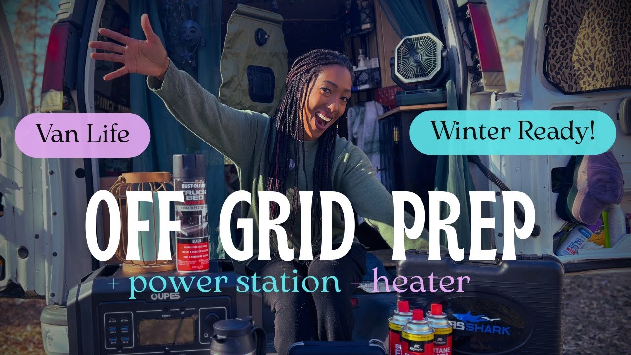 Off Grid Prep | Winter Camping | Chevy Express Camper Van