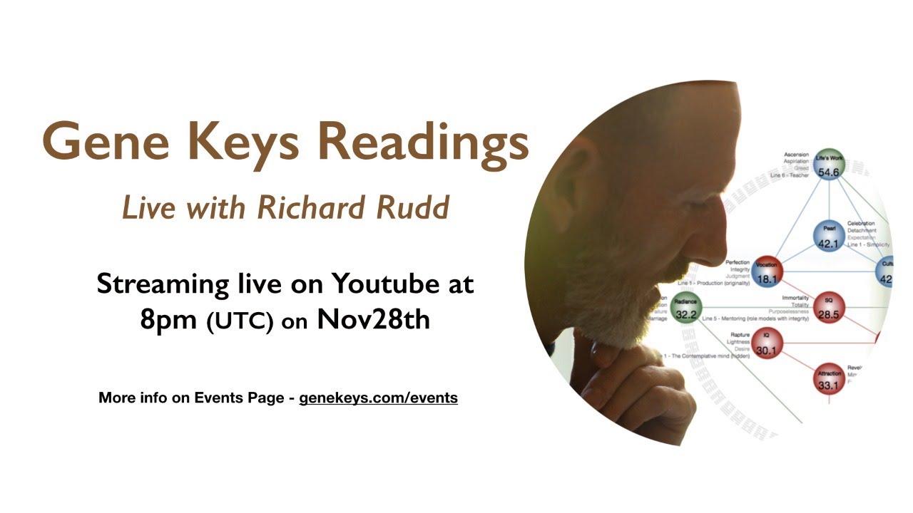 Live Gene Keys Readings with Richard Rudd (Nov28th)