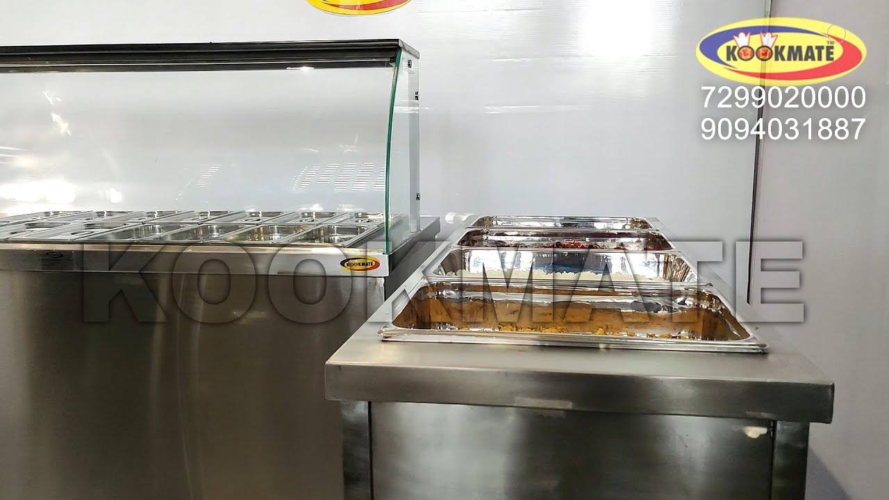 Hot service counter / Hot Bain marie / Food warmer - Factory price - kitchen equipment manufacturer.