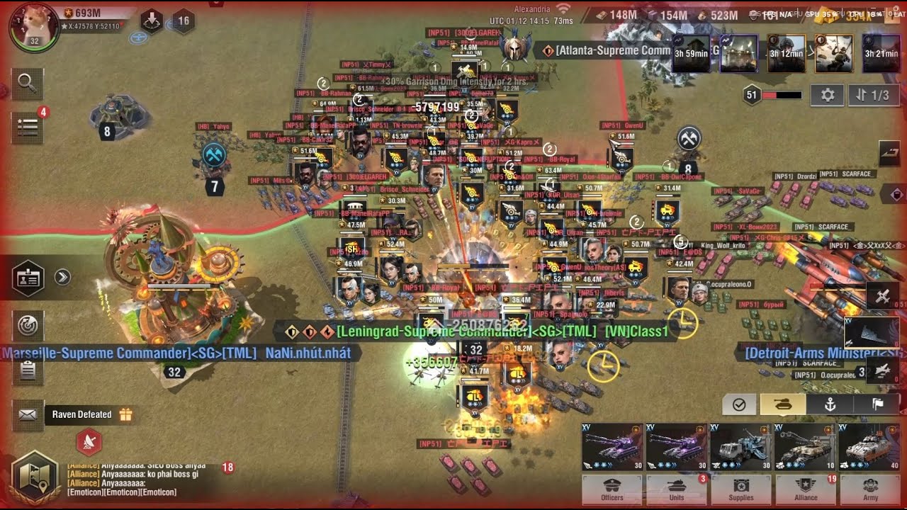 #warpath [Alexandria] Epic 2 - 9999+K Using My Last Reserve Troops to Bomb and Jump-Support the Base