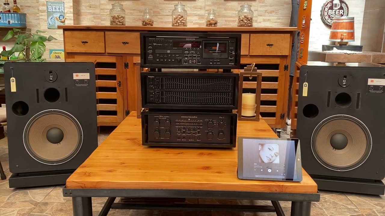 Amplifier Marantz Esotec PM5, Equalizer Technics SH-8075, CD/Deck Denon DNT645 piano black. JBL L300