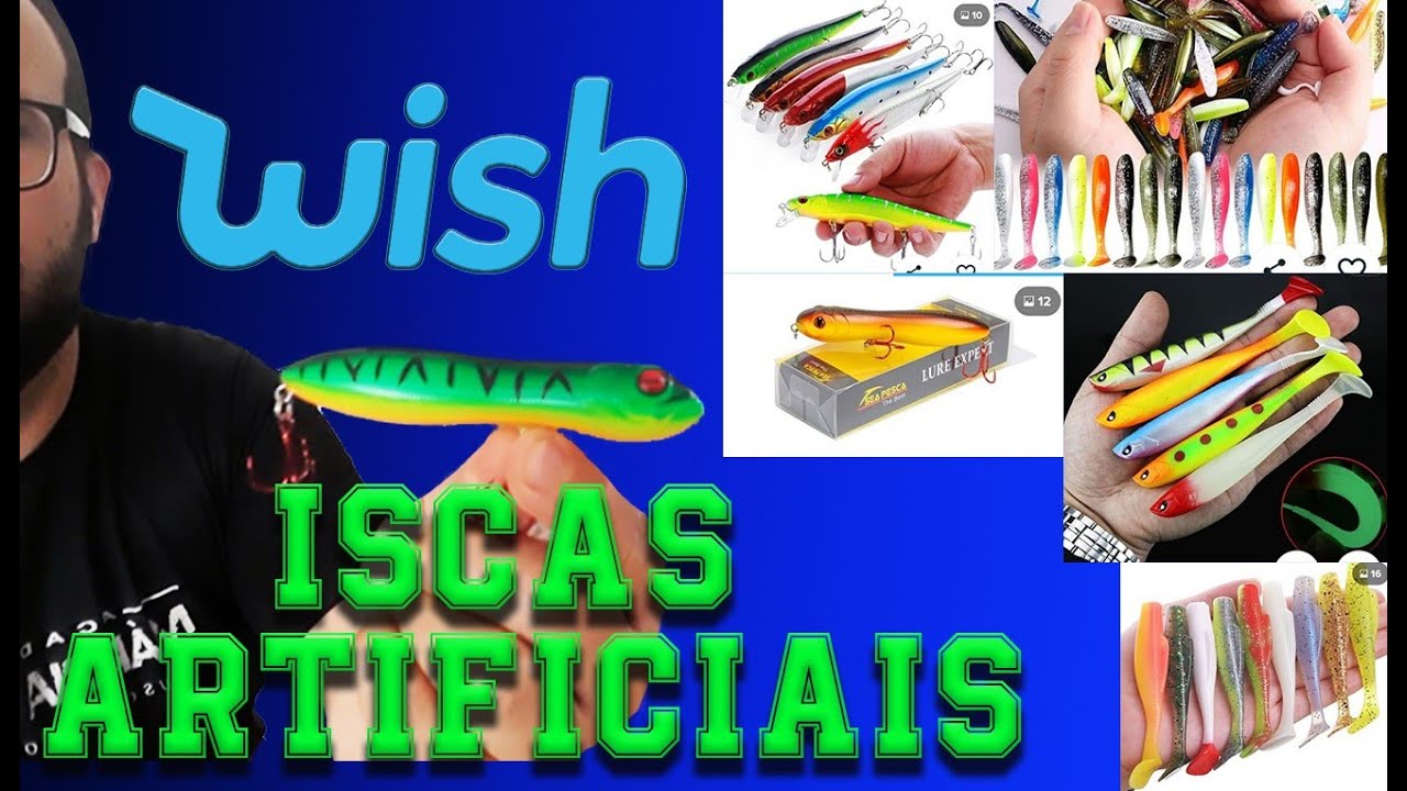 COMPRAS NA WISH: COMPREI ISCAS ARTIFICIAS DE PESCARIA| VALE A PENA COMPRAR NA CHINA? 2022