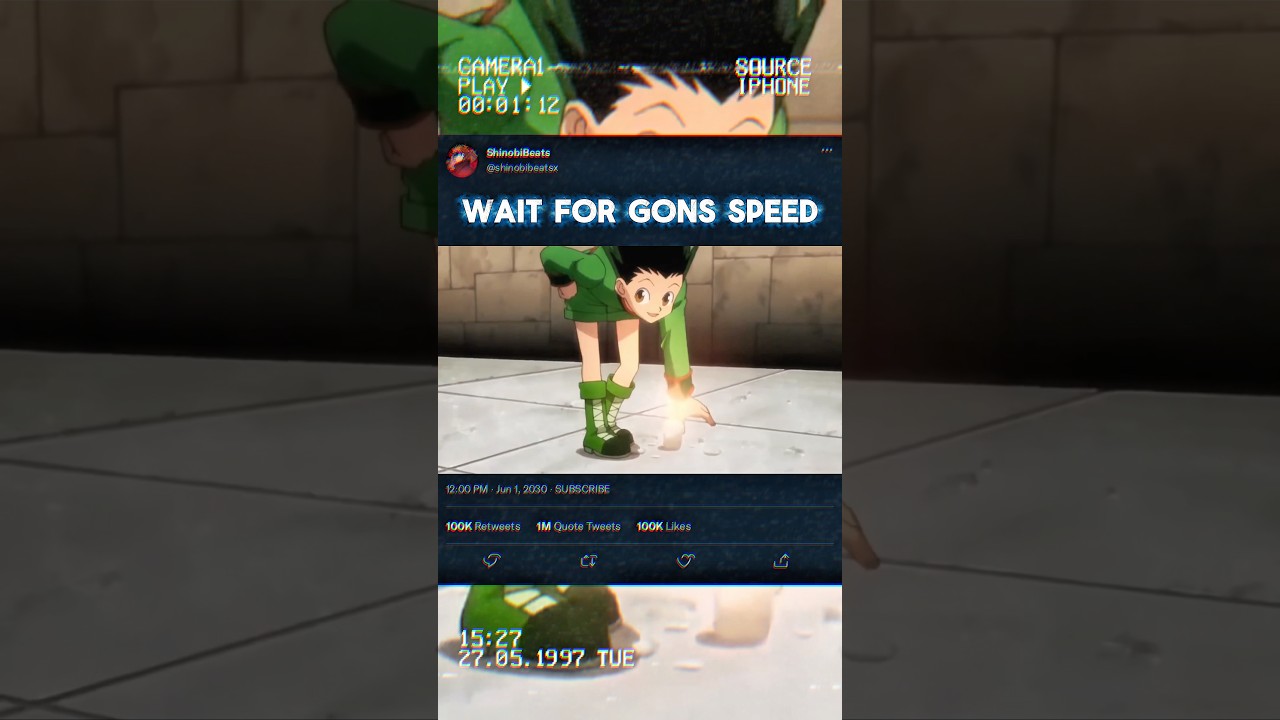 WAIT FOR GON&rsquo;S SPEED 💨 | Hunter x Hunter #HunterxHunter #gonfreecss  #anime #animeartwork