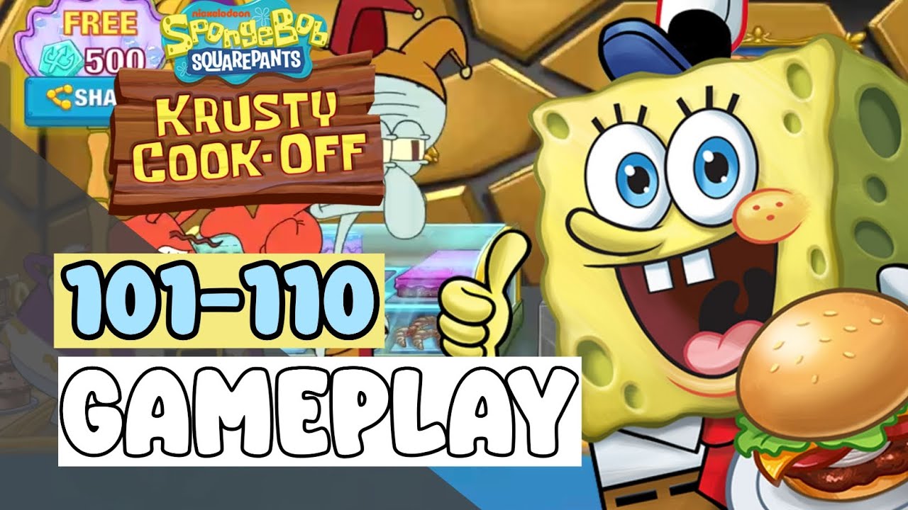 SISYPHEAN SWEETS ISLAND IN THE SKY Level 101-110 - SpongeBob: Krusty Cook-Off - Gameplay Walkthrough