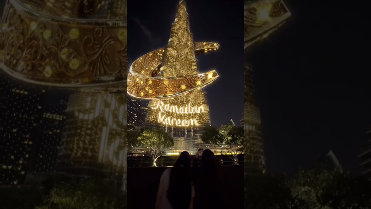 Ramadan Kareem 🌟🌙Shining A Light Ramadan Kareem Burj Khalifa...#ramadan #burjkhalifa #foryou