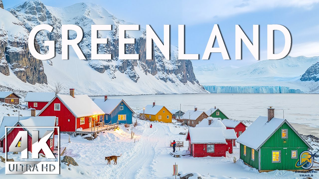 Greenland Winter 4K ❄️ Frozen Arctic Majesty – Icebergs, Snowy Fjords & Timeless Stillness