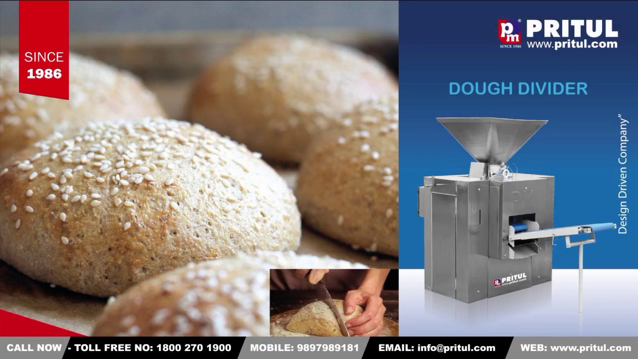 How to make bun? Pritul Machines Bun Divider 50-300 gms. Bakery Machines Bun Making