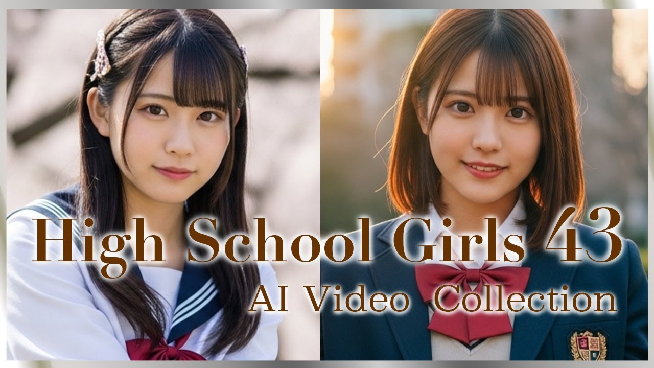 【可愛い女子高生】Daily Life of High School Girls43 AI music video[Cute High School Girl]#美女#beauty#セーラー服#癒し