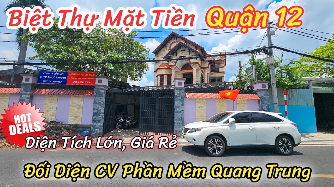Xuất Cảnh Bán Gấp | Biệt Thự và Nhà Xưởng Ngay Công Viên Phần Mềm Quang Trung Quận 12