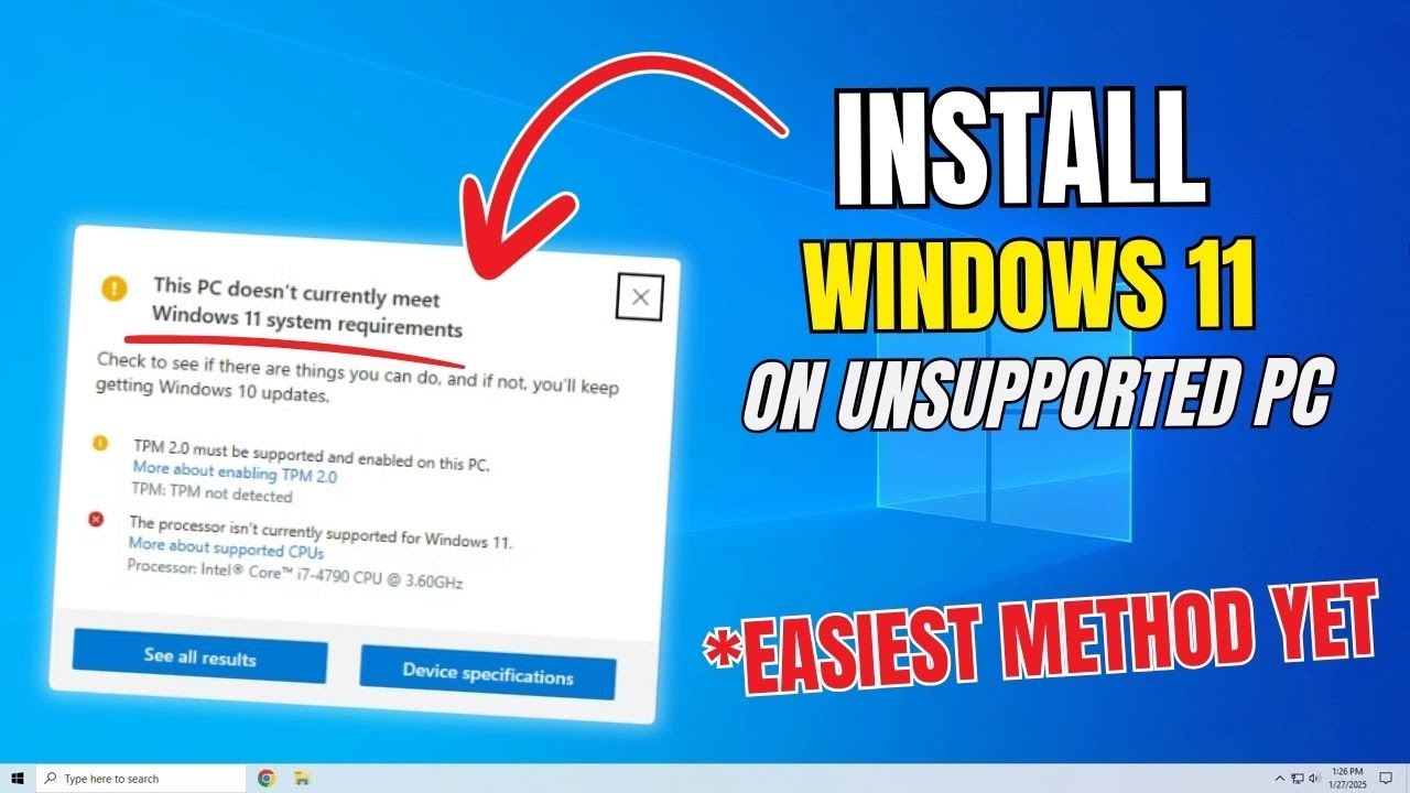 Этот ПРОСТОЙ трюк позволит вам установить Windows 11 на НЕПОДДЕРЖИВАЕМЫЕ компьютеры