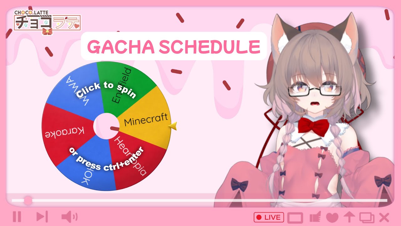 【FREETALK - Choco Latte Vtuber】ayo gacha jadwal buat minggu depan 💖