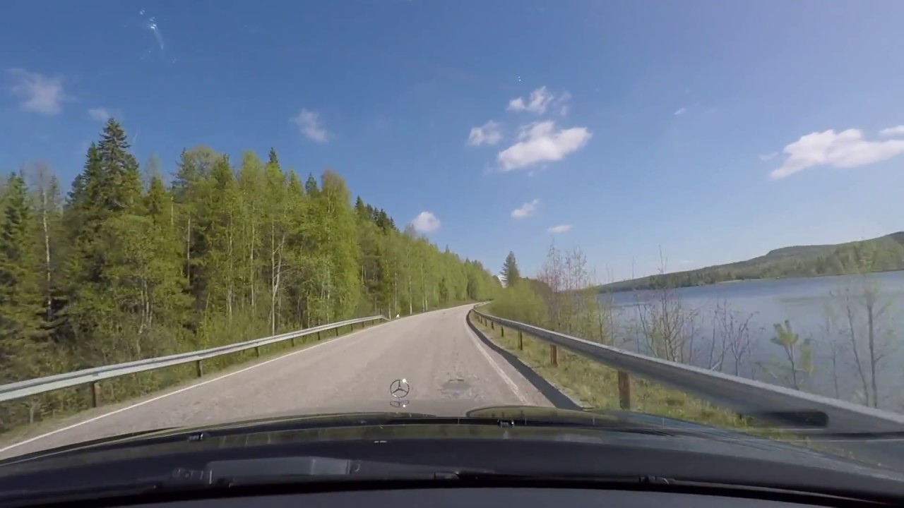 Driving in Finland, Vanttauskoski-Luusua-Kemijärvi June 2017
