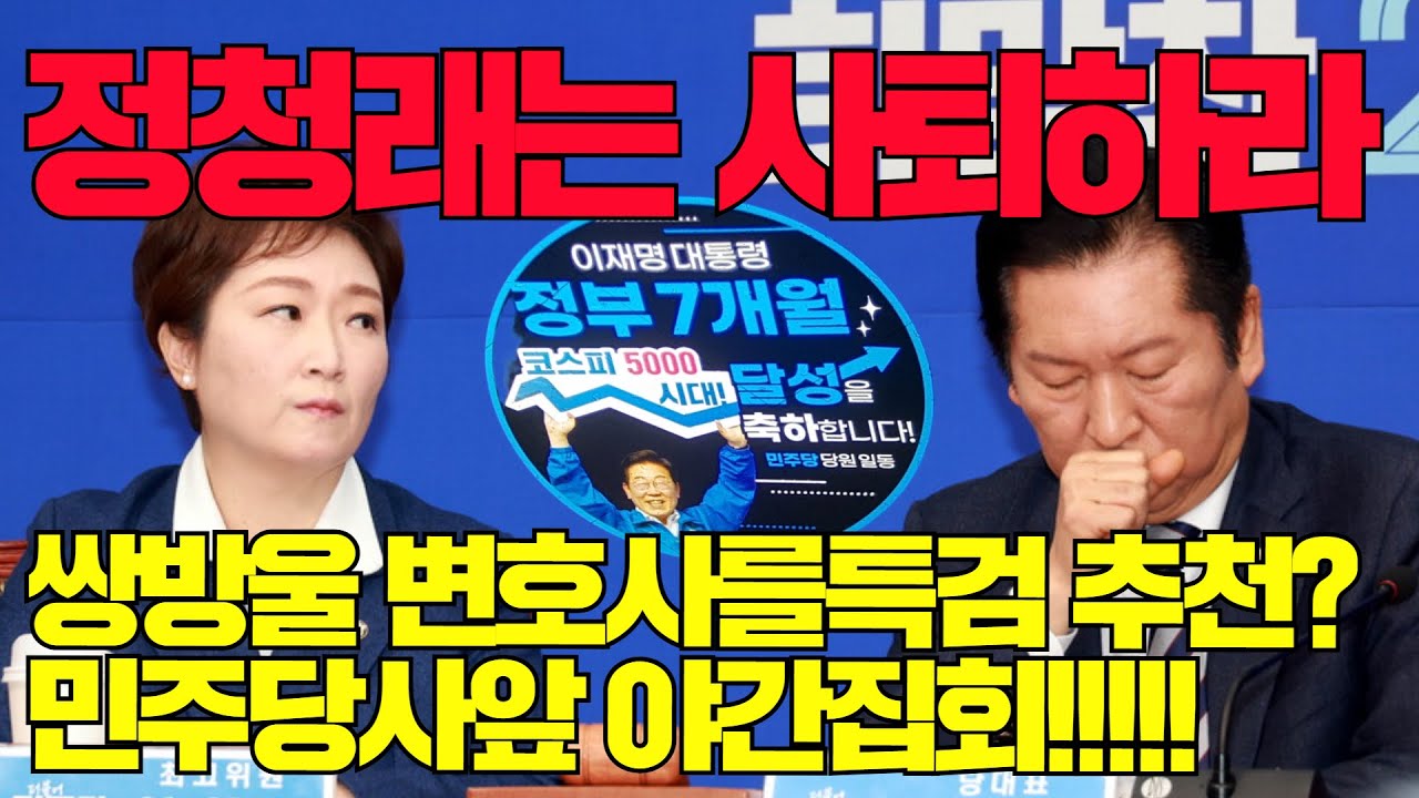 #못참겠다! 민주당사앞으로 모이세요 #야간집회 #정청래 사퇴하라