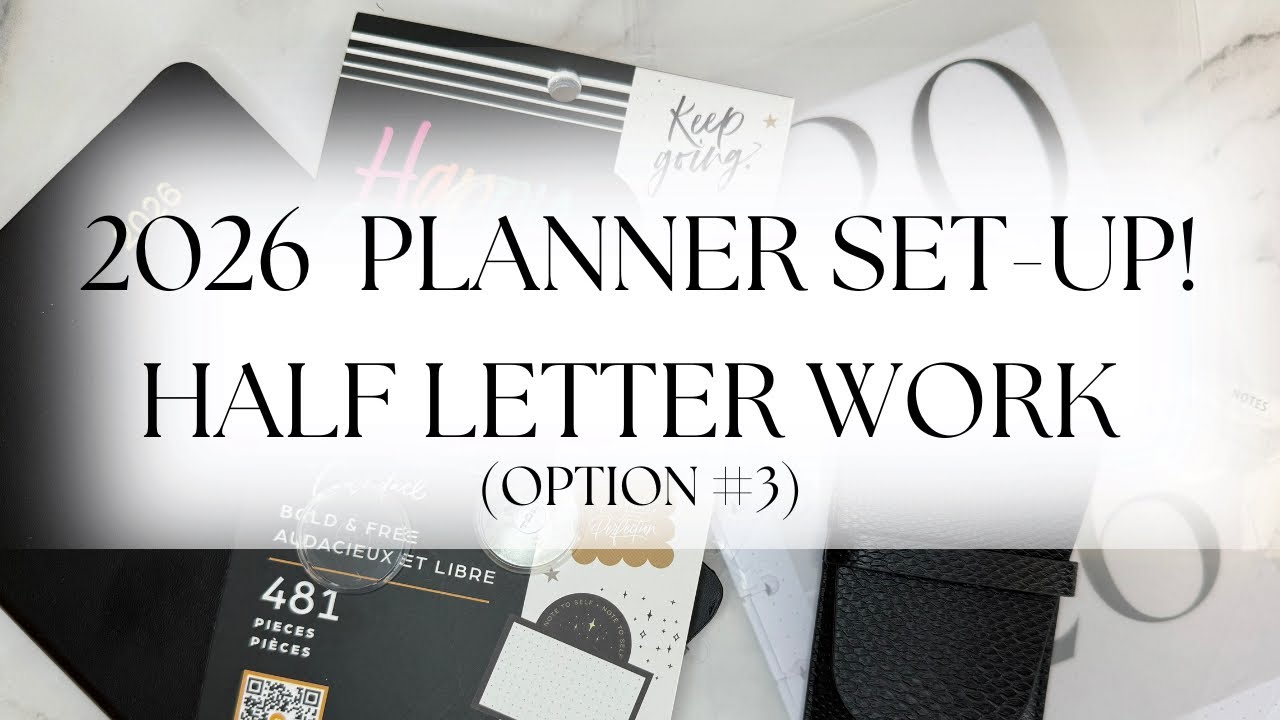 2026 Planner Line-up Series | Work Planner Set-up | Converting a Book Bound Planner to Half Letter