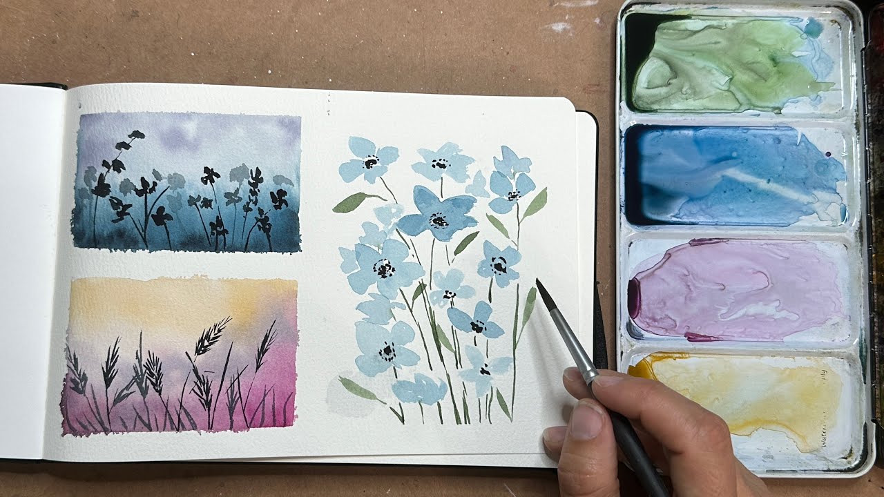 Watercolor Journal Day 92 (Starting a new journal)