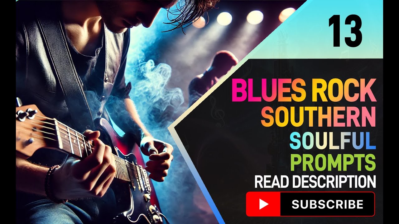Suno AI Prompt: Soulful Southern Blues Rock, Electric Guitar, Funky Guitar, Rock Beat Drums, 80 BPM