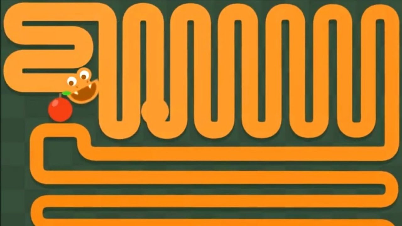 Google Snake Classic Mode - All apples in 22m 13s 876ms (1 apple / Speed Slow / Size Standard)