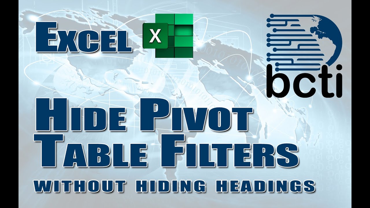 Microsoft Excel — скрыть фильтры сводной таблицы, не скрывая заголовки