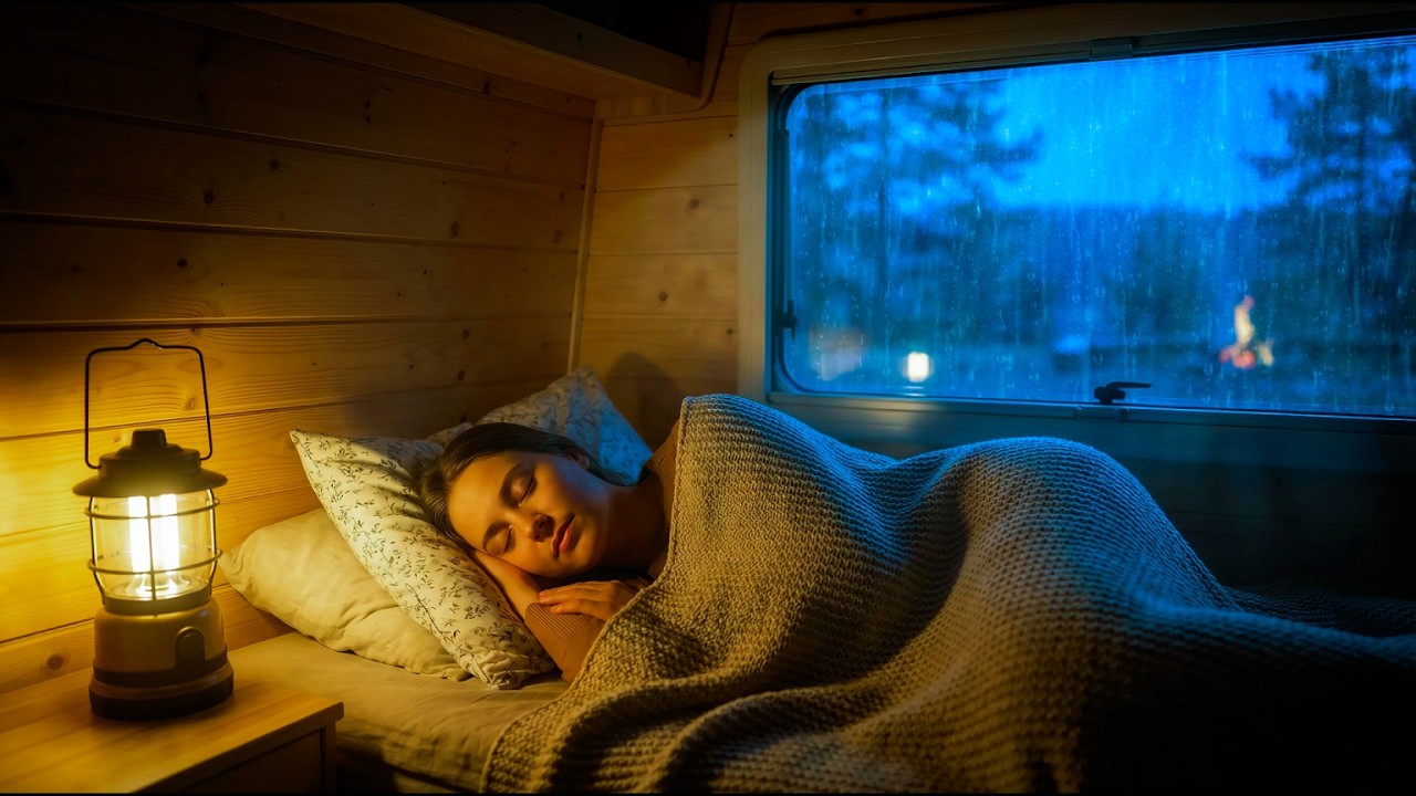 Heavy Rain and Thunder ASMR in Van | Sleep Instantly with Relaxing Storm Sounds