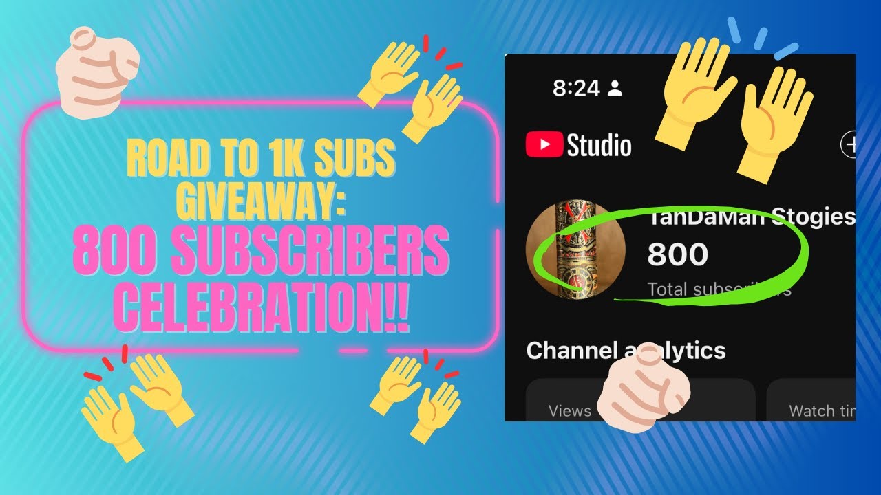 Giveaway: Road to 1k SUBS!! We JUST HIT 800!!! Holy Chimolly!