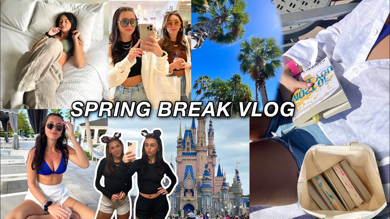 TRAVEL VLOG: spring break in florida! (disney, shopping, reading, beaches + more)