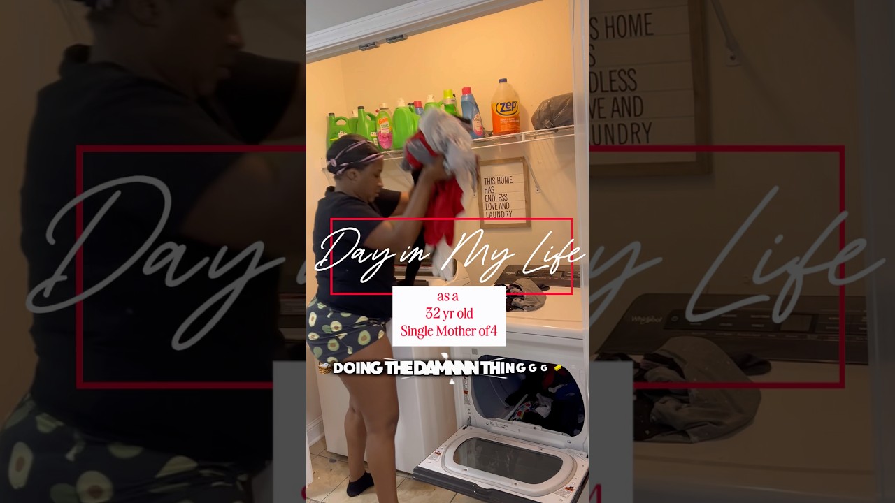 DAY IN MY LIFE AS A SINGLE MOTHER OF 4 #minivlog #foryou #shorts #mom #sahm  #fyp #food #cleaning