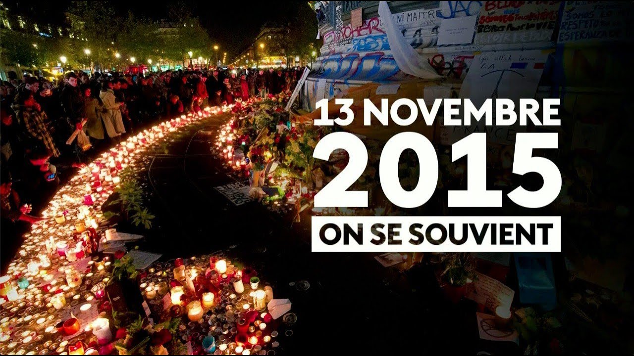 En hommage aux victimes des attentats du 13 novembre 2015.