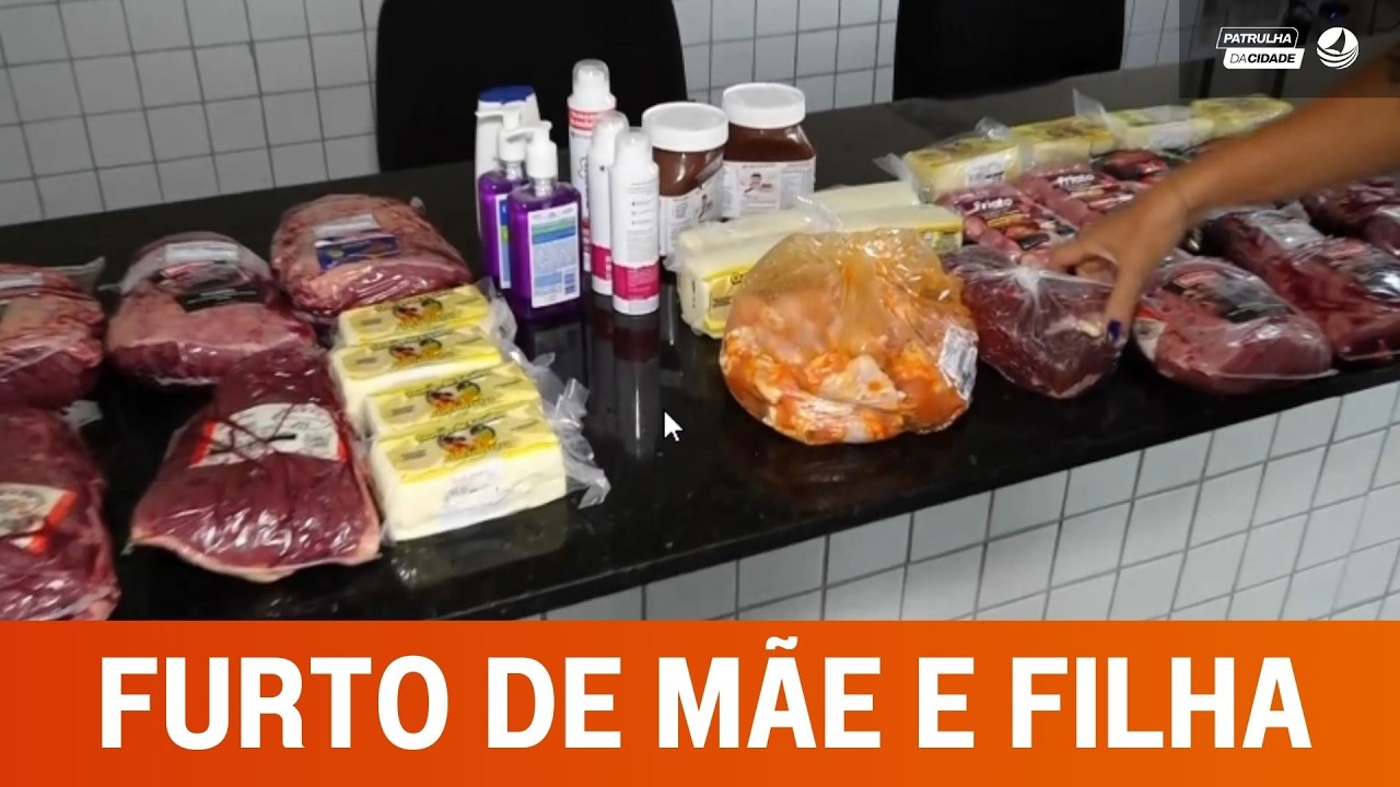 Mãe e filha adolescente são apreendidas em flagrante FURT4ND0 alimentos em mercados