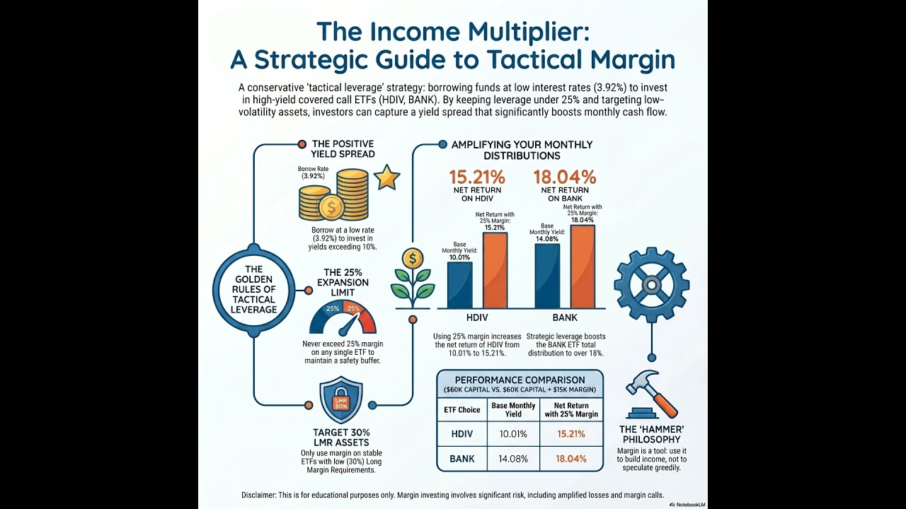 Podcast: How To Boost Your Monthly Income With a Conservative Margin Strategy Using HDIV & BANK ETFs
