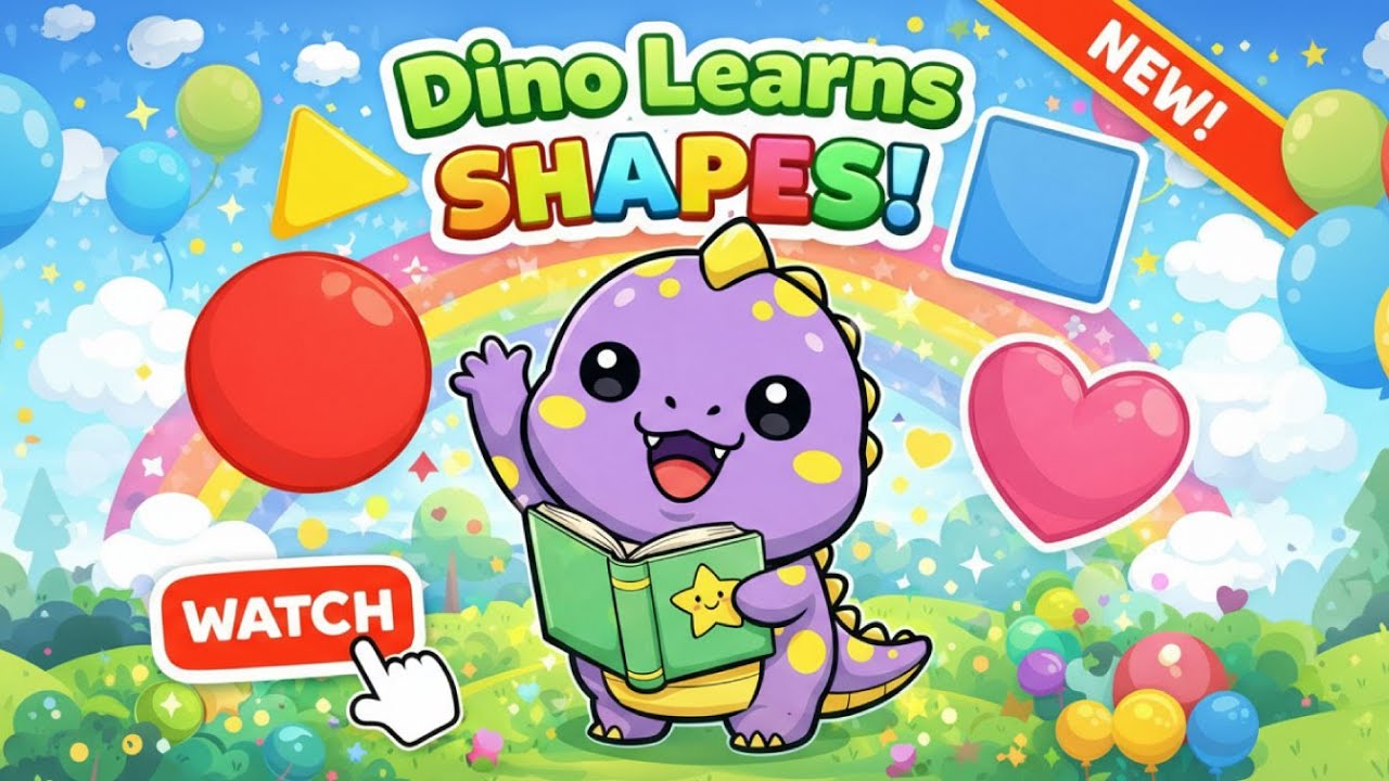 Dino Learns Shapes! 🔴🔺🟦 Fun Learning for Kids | Learn Shapes with Dino