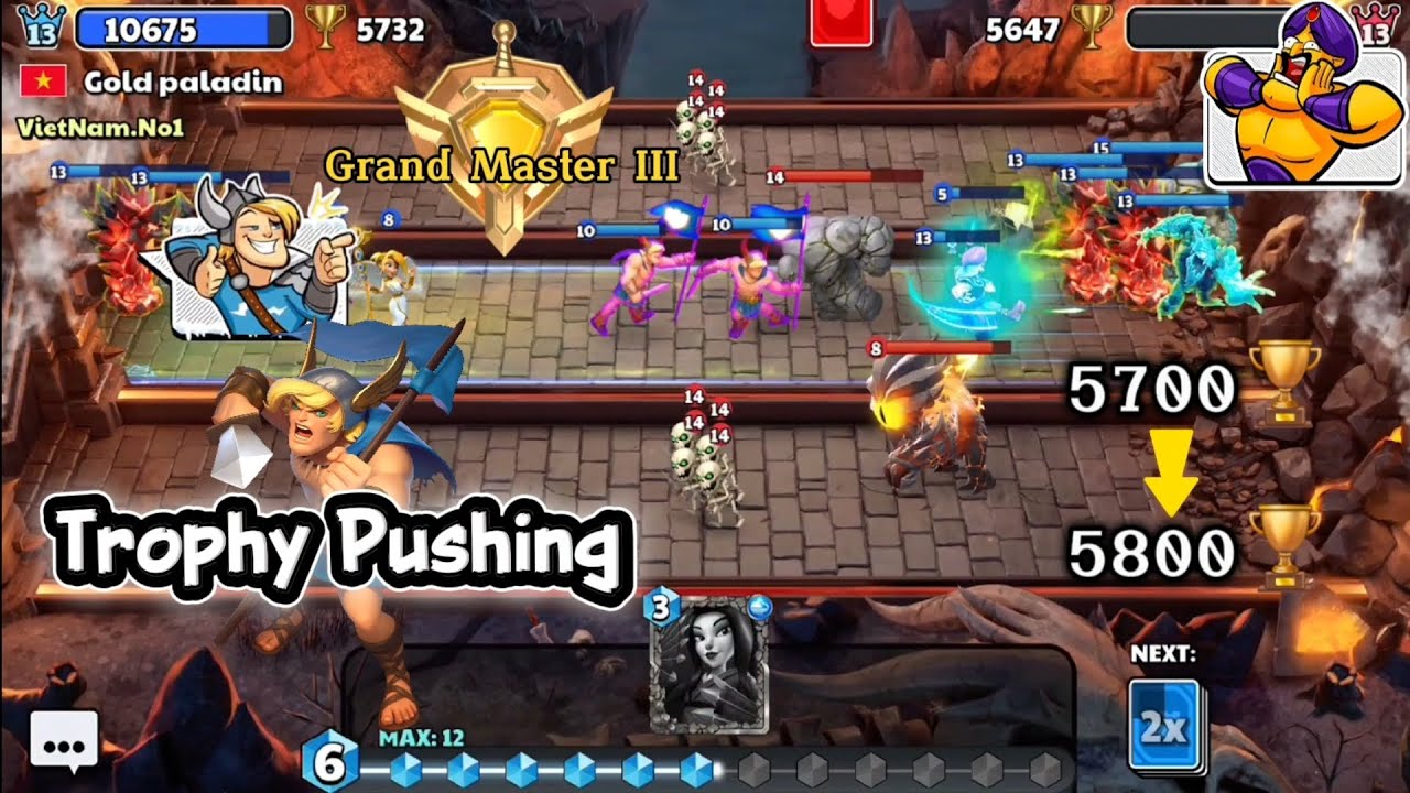 Trophy Pushing to Grand Master 3 | Epic Battles in Castle Crush | Castle Crush Gameplay