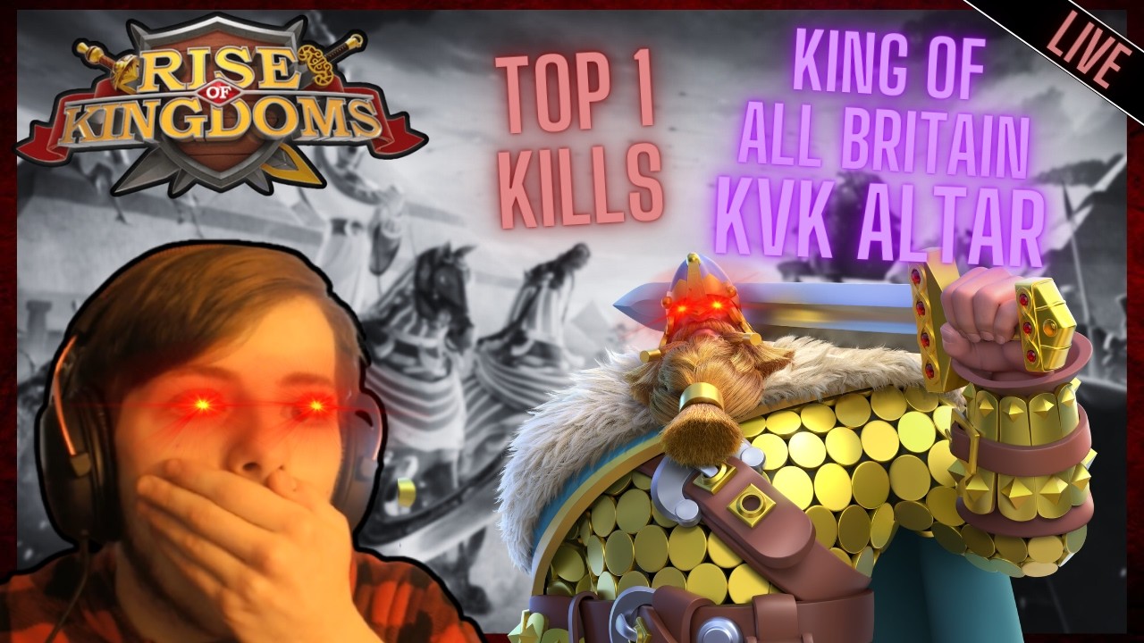TOP 1 KILLS 3RD ALTAR - RANK 1 KILLER SERIES DAY #25 in Rise of Kingdoms KING OF ALL BRITAIN KVK!