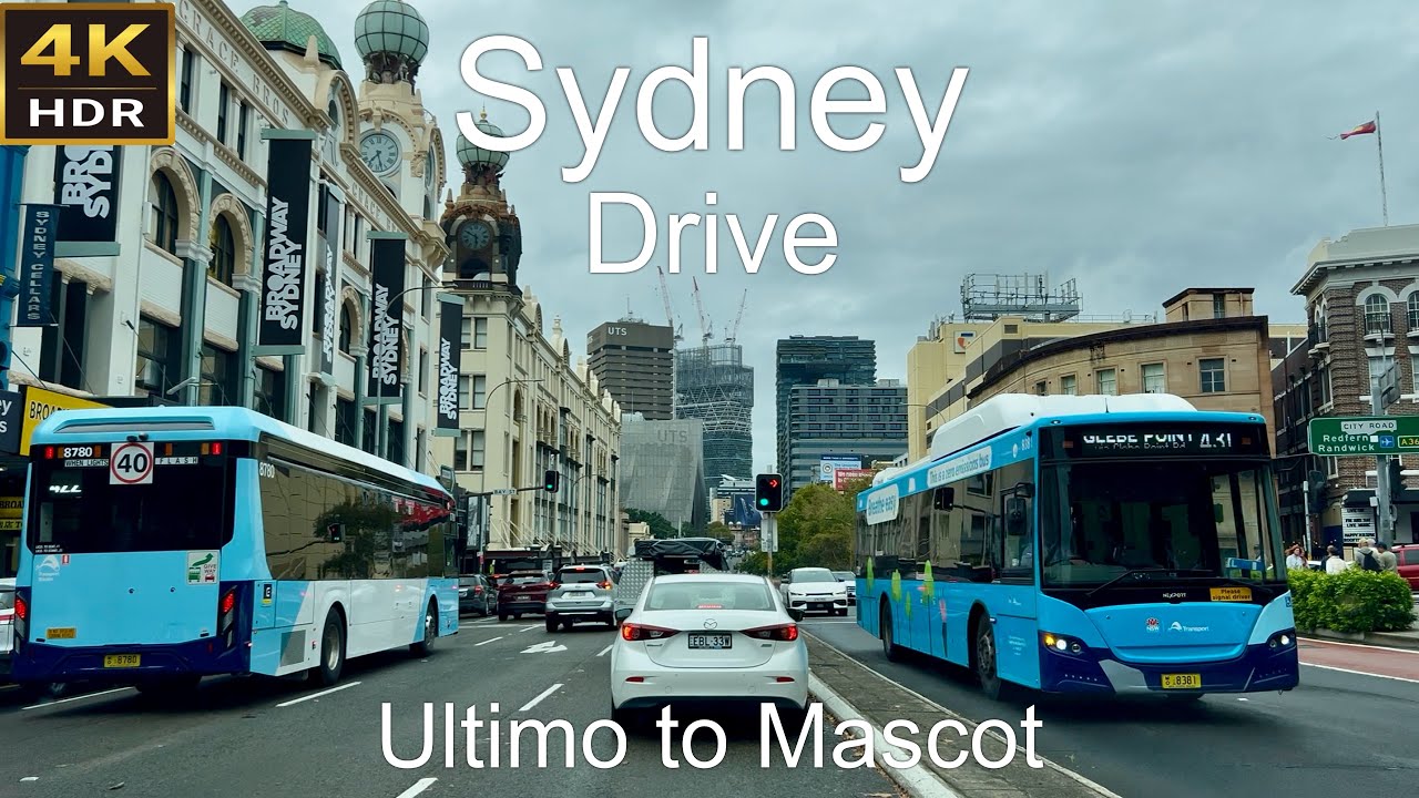 Driving Ultimo to Mascot | Sydney Australia | 4K HDR 