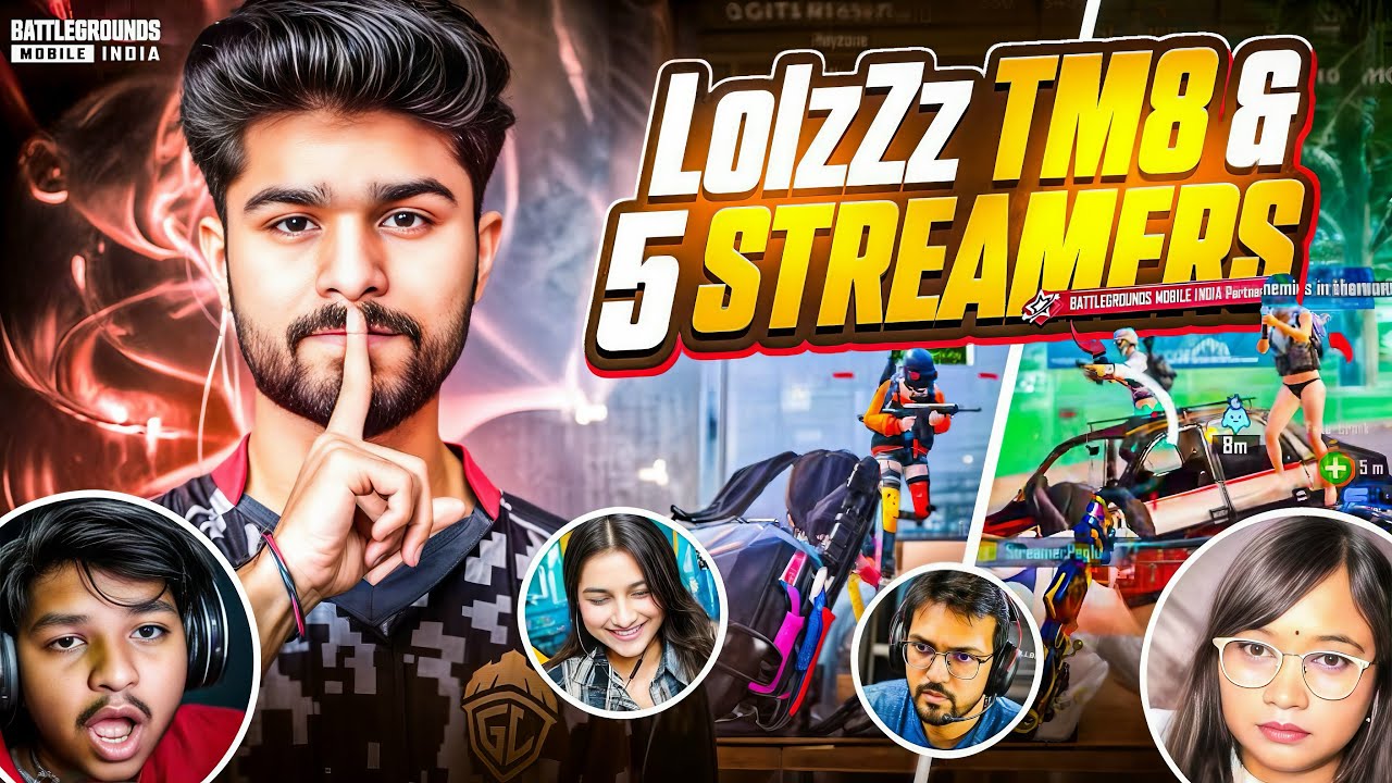 Lolzzz TM8 & 5 + [ STREAMER ] Called Me Stream Sniper #streamer #streamervsstreamer #bgmi 